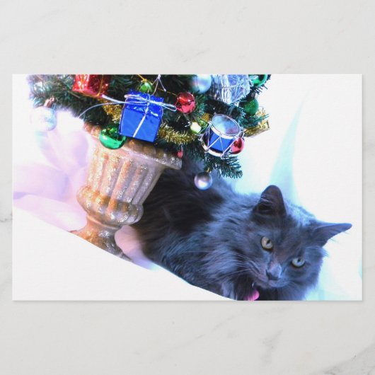 グレーのクリスマス 便箋 (正面)