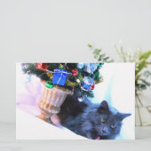 グレーのクリスマス 便箋 (スタンド正面)