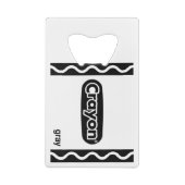 グレーのクレヨンボックスにクレヨンのハロウィーン費用がいっぱい クレジットカード栓抜き (裏面)