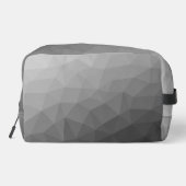 グレーのグラデーションのジオメトリメッシュパターン ドップキット (裏面)