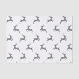 グレーのグリッターテクスチフェイクャの外観の鹿パターン 薄葉紙