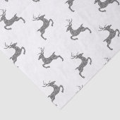 グレーのグリッターテクスチフェイクャの外観の鹿パターン 薄葉紙 (詳細)