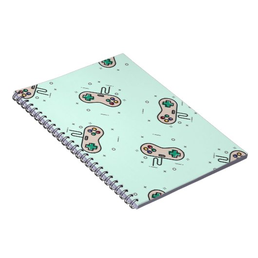 グレーのゲームジョイスティックを青で表示 ノートブック (右側)