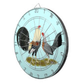 グレーのゲーム鳥ペア ダーツボード (正面右)