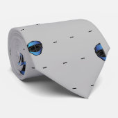 グレーのゴアリーマスク ネクタイ (ロール)