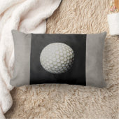 グレーのゴルフボールピローフォトアート ランバークッション (ブランケット)