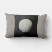 グレーのゴルフボールピローフォトアート ランバークッション (裏面)