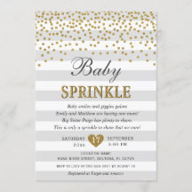 グレーのゴールドジェンダーニュートラルベイビースプリンクルお披露目