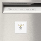 グレーのゴールドパンプキン 秋の花嫁チーム 現代 マグネット (インサイチュ (食洗機))