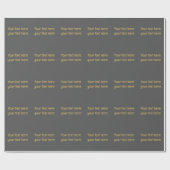 グレーのゴールドプロフェッショナル トレンディ ミニマリスト オリジナルテキスト ラッピングペーパー (フラット)