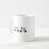 グレーのサイクラー コーヒーマグカップ (正面左)