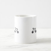 グレーのサイクラー コーヒーマグカップ (中央)