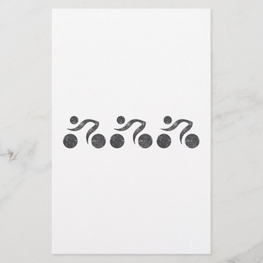 グレーのサイクラー 便箋 (正面)