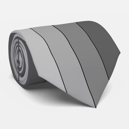 グレーのシェードストライプパターンエレガントタイ ネクタイ (ロール)