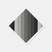 グレーのシェードストライプパターンエレガント スタンダードカクテルナプキン (角)