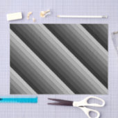 グレーのシェードストライプパターンエレガント 薄葉紙 (クラフト)