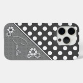 グレーのシェードテンプレートの名前水玉模様 Case-Mate iPhoneケース (裏面 (横))