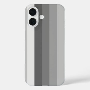 グレーのシャドストライプウ iPhone 16ケース