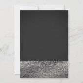 グレーのシルバー モダン グラム シークインズ パーティー ご招待 招待状 (裏面)