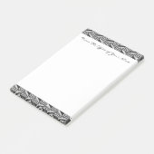 グレーのジオメトリ抽象芸術アステカの部分プリントパターン ポストイット (アングル)