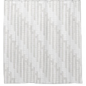 グレーのジグザグの正方形… シャワーカーテン (正面)