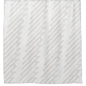 グレーのジグザグの正方形… シャワーカーテン (正面)