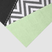 グレーのジグザグ、グレーのシェブロン、ジグザグパターン、ミント 薄葉紙 (詳細)