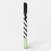 グレーのジグザグ、グレーのシェブロン、ジグザグパターン、ミント Case-Mate iPhoneケース (裏面/左)