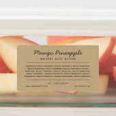 グレーのスクリプト行の原料リストKraftラベル ラベル (貼付)