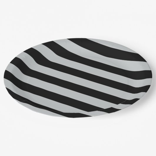 グレーのストライプを任意の色に変更クリック ペーパープレート (アングル)