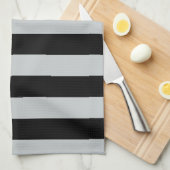 グレーのストライプ色を任意の色にクリック変更 キッチンタオル (四つ折り)