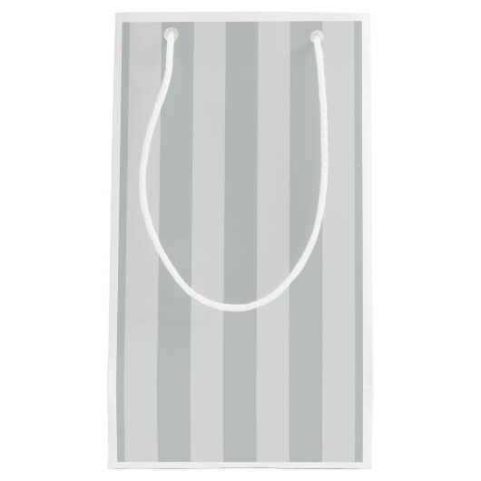 グレーのストライプ色を任意の色にクリック変更 スモールペーパーバッグ (正面)