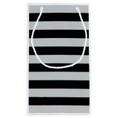 グレーのストライプ色を任意の色にクリック変更 スモールペーパーバッグ (裏面)