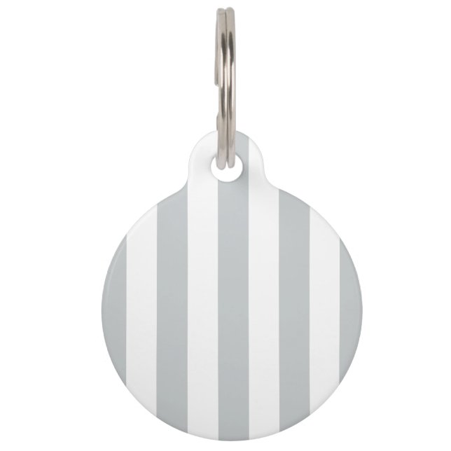 グレーのストライプ色を任意の色にクリック変更 ペット　ネームタグ (正面)