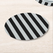 グレーのストライプ色を任意の色にクリック変更 ラウンドペーパーコースター (アングル)