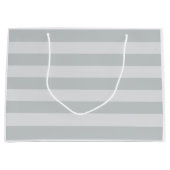 グレーのストライプ色を任意の色にクリック変更 ラージペーパーバッグ (正面)