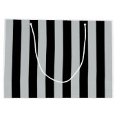 グレーのストライプ色を任意の色にクリック変更 ラージペーパーバッグ (裏面)