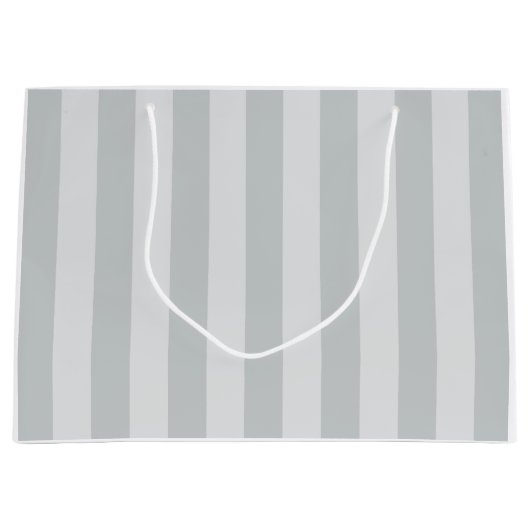 グレーのストライプ色を任意の色にクリック変更 ラージペーパーバッグ (正面)