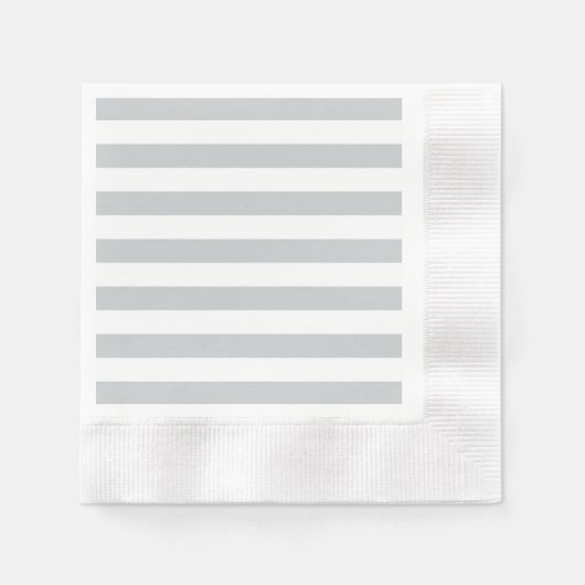 グレーのストライプ色を任意の色にクリック変更 縁ありカクテルナプキン (正面)