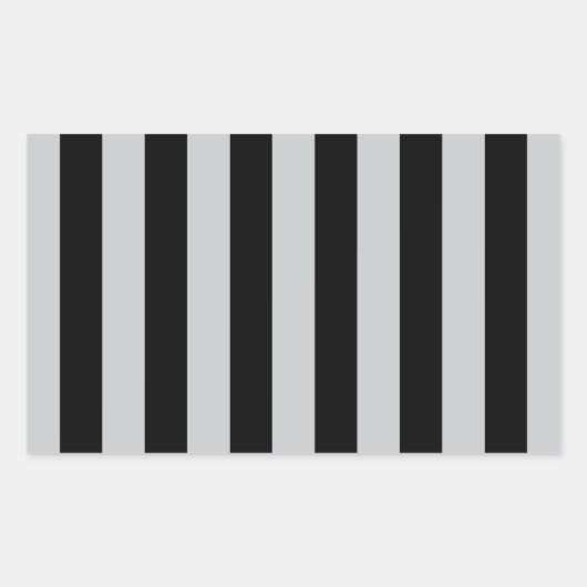 グレーのストライプ色を任意の色にクリック変更 長方形シール (正面)