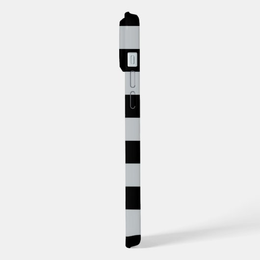 グレーのストライプ色を任意の色にクリック変更 iPhoneケース (左側面)