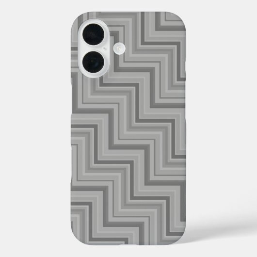 グレーのストライプ階段のパターン Case-Mate iPhoneケース (裏面)