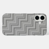 グレーのストライプ階段のパターン Case-Mate iPhoneケース (裏面 (横))