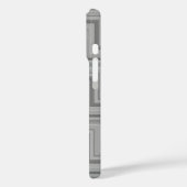 グレーのストライプ階段のパターン Case-Mate iPhoneケース (裏面 / 左)