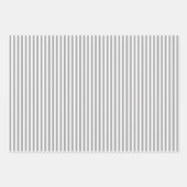 グレーのストライプ ラッピングペーパーシート (正面)