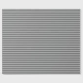 グレーのストライプ ラッピングペーパー (フラット)
