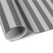 グレーのストライプ ラッピングペーパー (ロールコーナー)