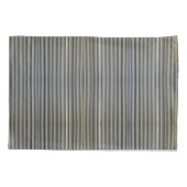 グレーのスモークモノクロストライプモノグラムの 枕カバー (裏面-左)