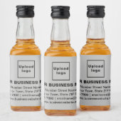 グレーのスモールサイズのビジネスブランド リキュールボトルラベル (ボトル)