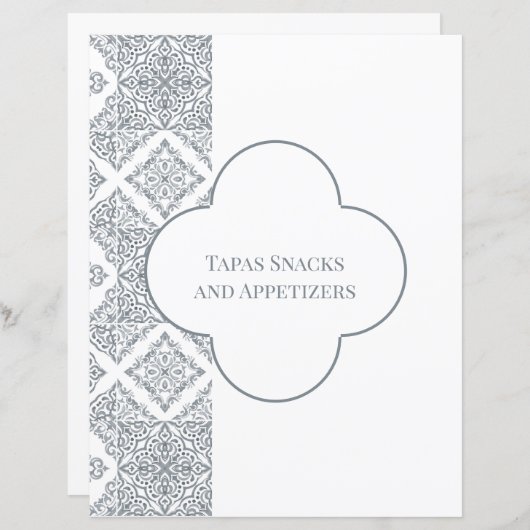 グレーのタイルバインダー用のスペインのデバイダーページ (正面/裏面)